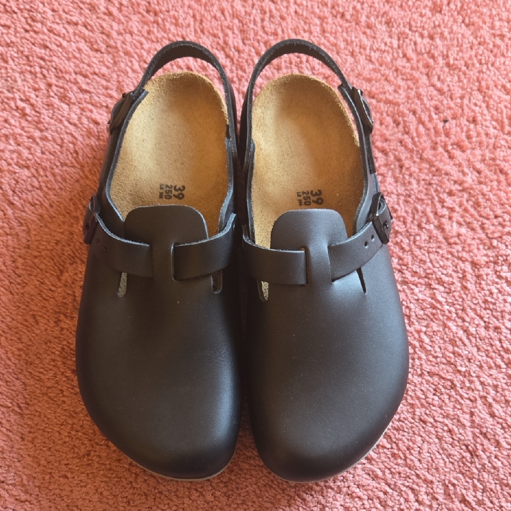 Birkenstock Tokio Supergrip 39 Narrow Leather Clogs